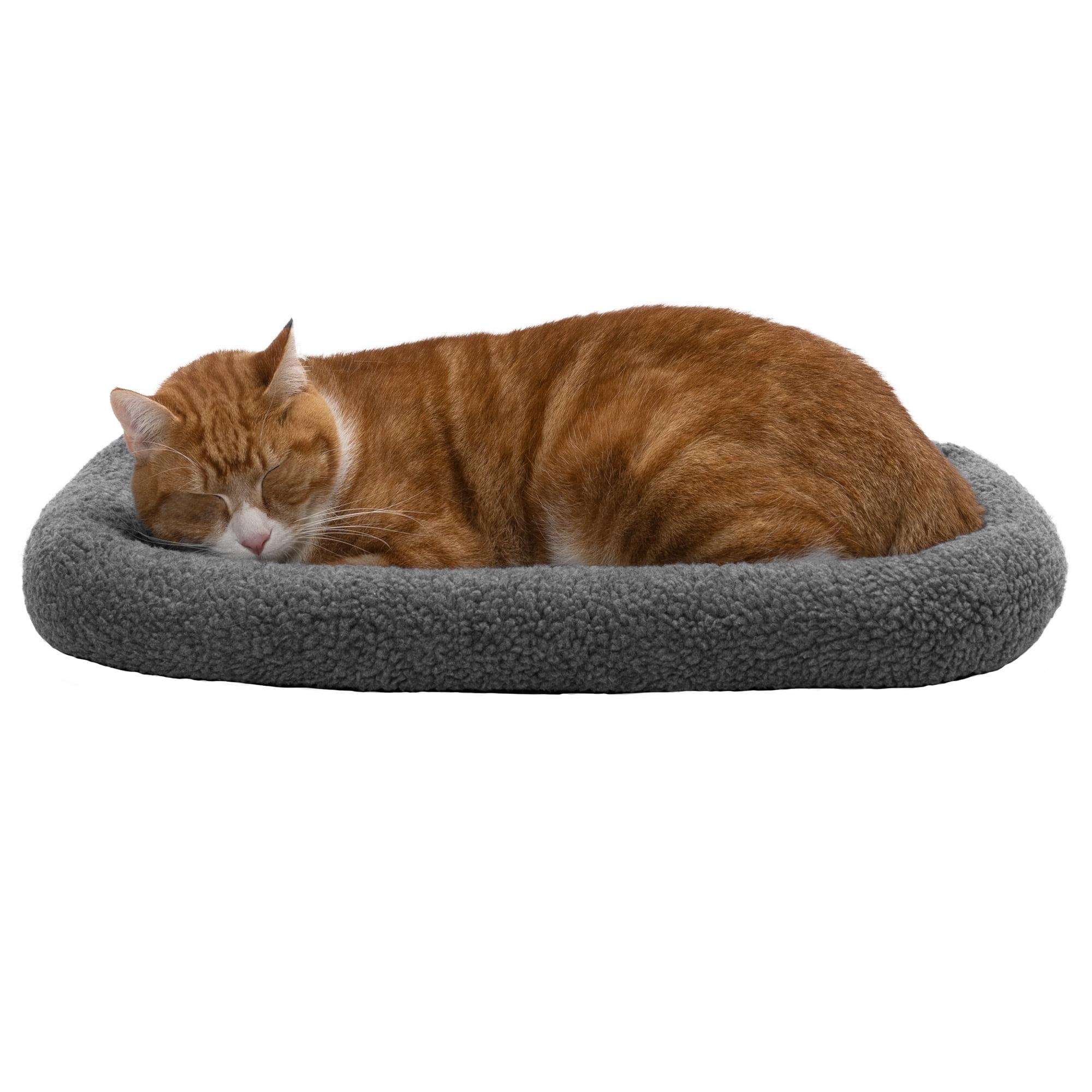 Faux Lambswool Crate Bolster Pet Bed