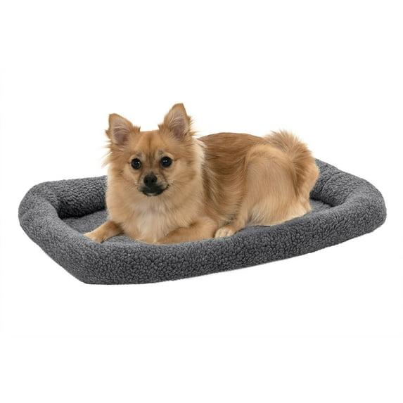 FurHaven Faux Lambswool Crate Bolster Pet Bed