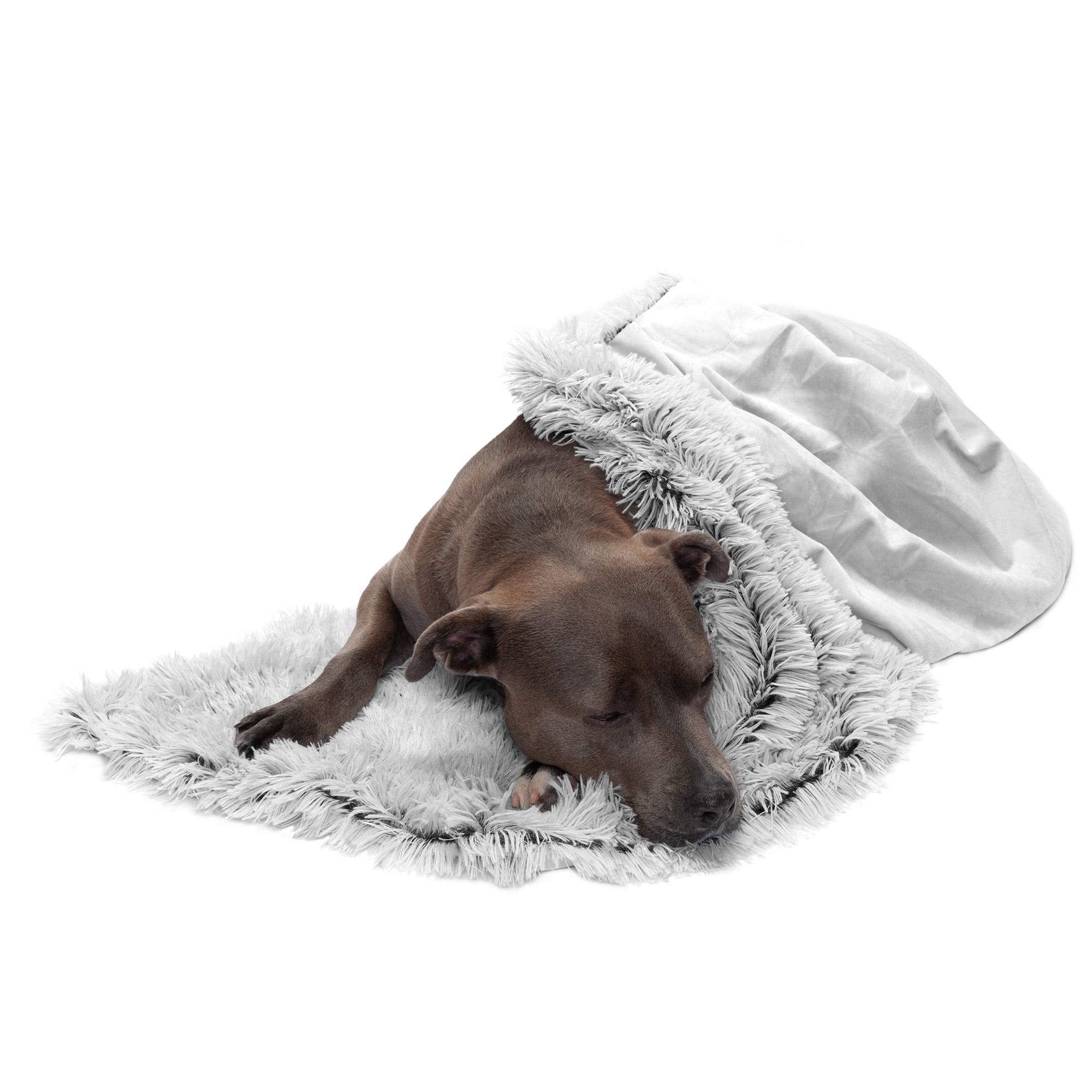 FurHaven Long Fur & Velvet Waterproof Blanket - Mist Gray, Large