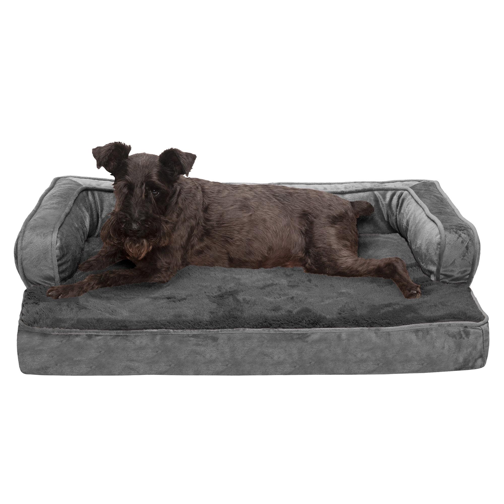 FurHaven Plush & Velvet Comfy Couch Sofa-Style Pet Bed