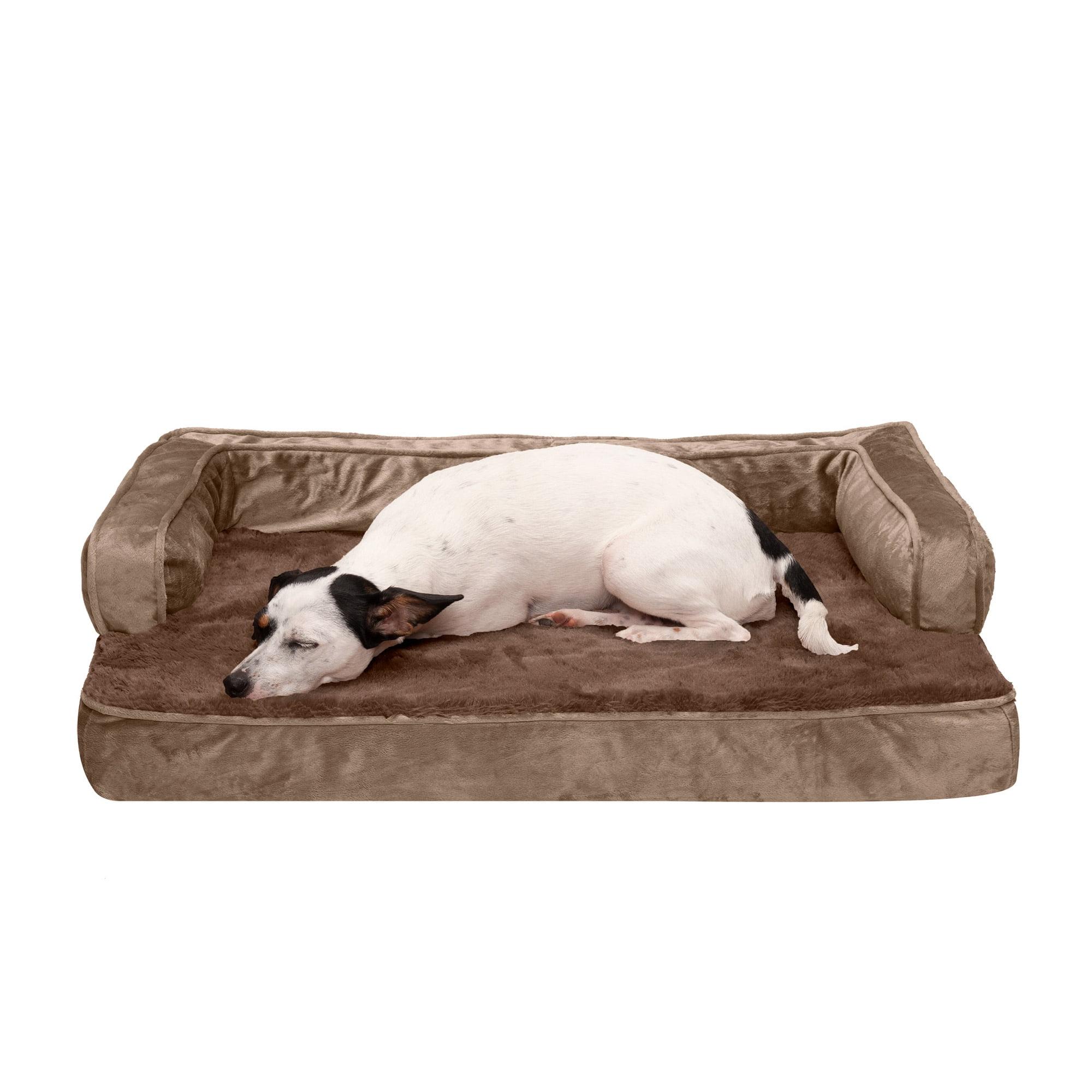 FurHaven Plush & Velvet Comfy Couch Sofa-Style Pet Bed