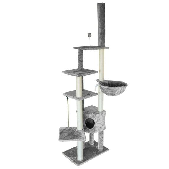 FurHaven 113"  Floor to Ceiling Playground Cat Tree