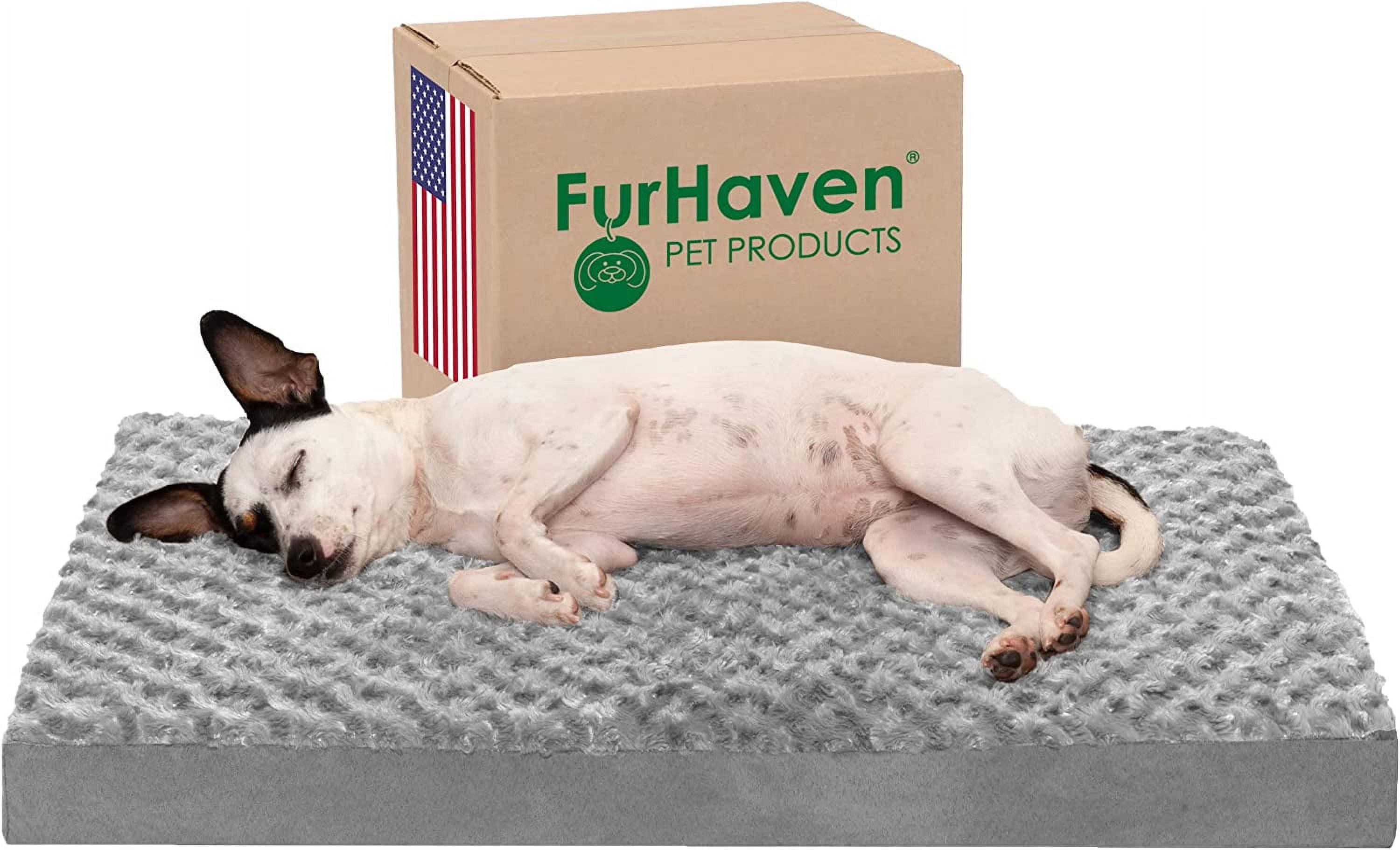 FurHaven Ultra Plush Deluxe Orthopedic Dog Bed - Medium, Gray