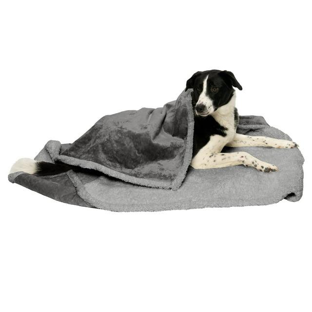 FurHaven Snuggly & Warm Soft-Edge Warming Waterproof Blanket