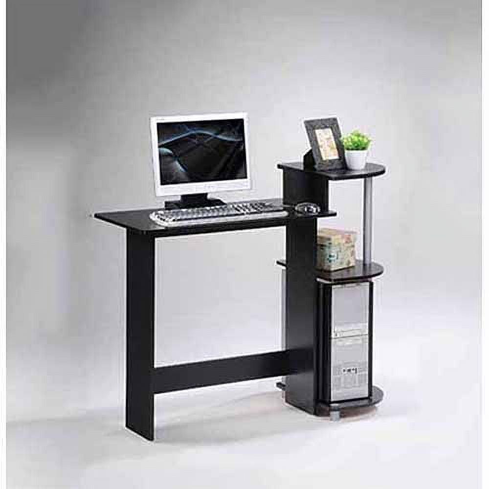 Furinno Modern Compact Computer Desk Writing Study Home Office Corner Desk with Storage Shelves