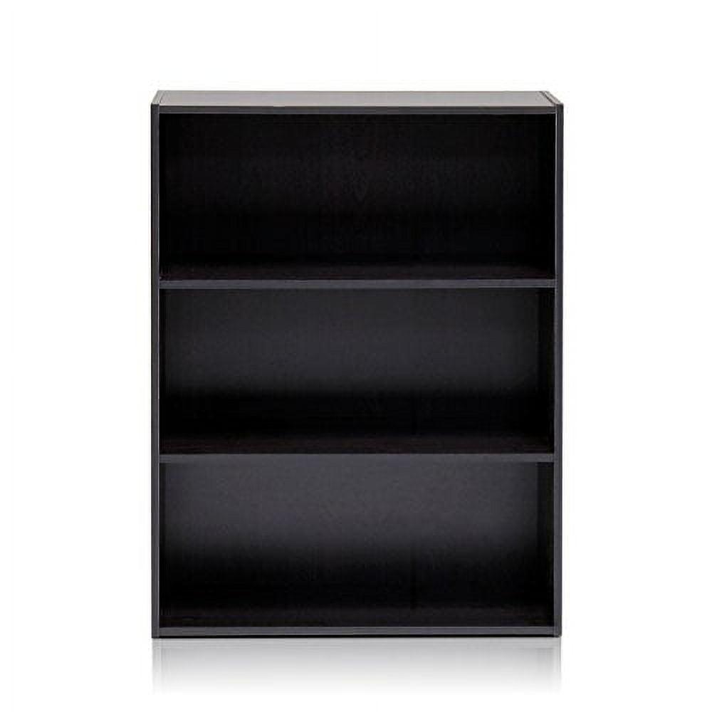 Furinno Easy Assembly 3 Cube Decorative Bookshelf Storage Display Cabinet 3-Tier Multi-functional Open Shelf,Espresso