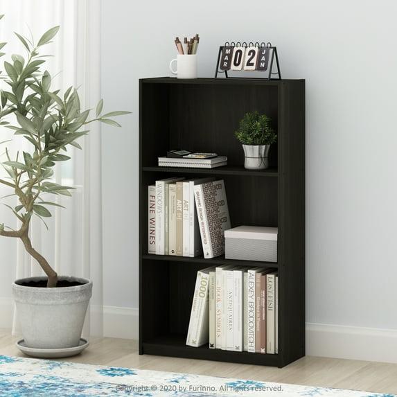 Furinno Easy Assembly 3 Cube Decorative Bookshelf Storage Display Cabinet 3-Tier Multi-functional Open Shelf,Espresso