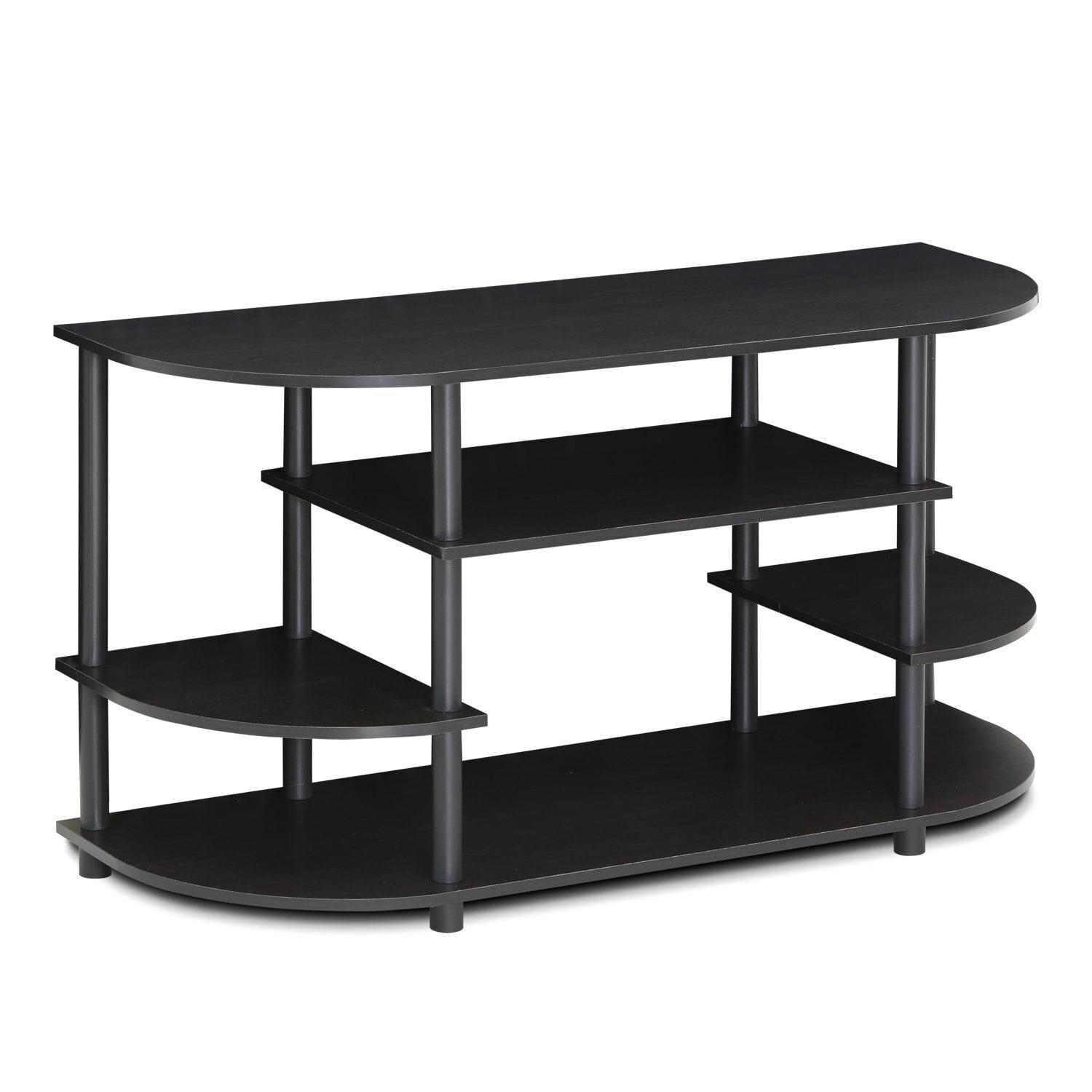 Furinno Simple Design TV Stand for TVs up to 44" Console Table Media Entertainment Center Bookcase Shelves for Living Room,Espresso