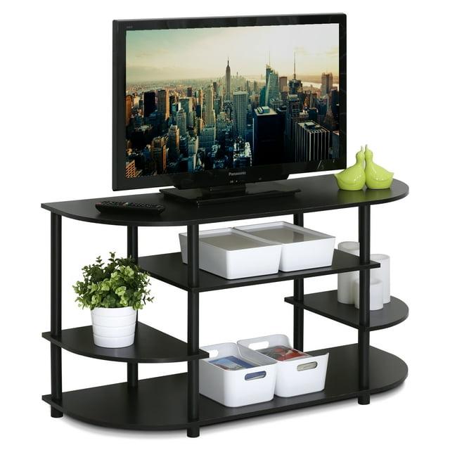 Furinno Simple Design TV Stand for TVs up to 44" Console Table Media Entertainment Center Bookcase Shelves for Living Room,Espresso