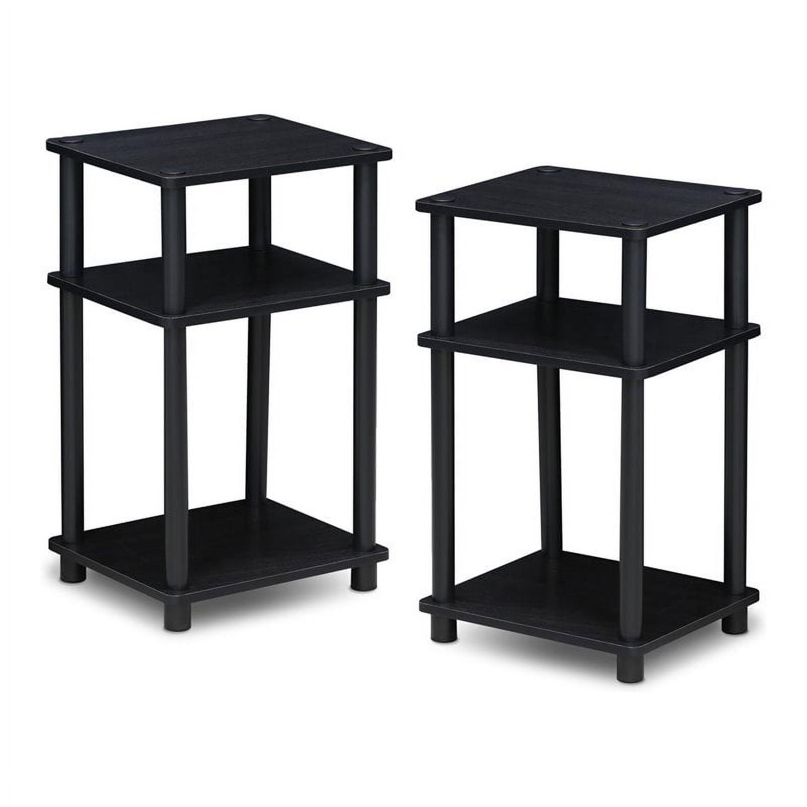 Americano Black Rectangular Wood End Table 2-Pack