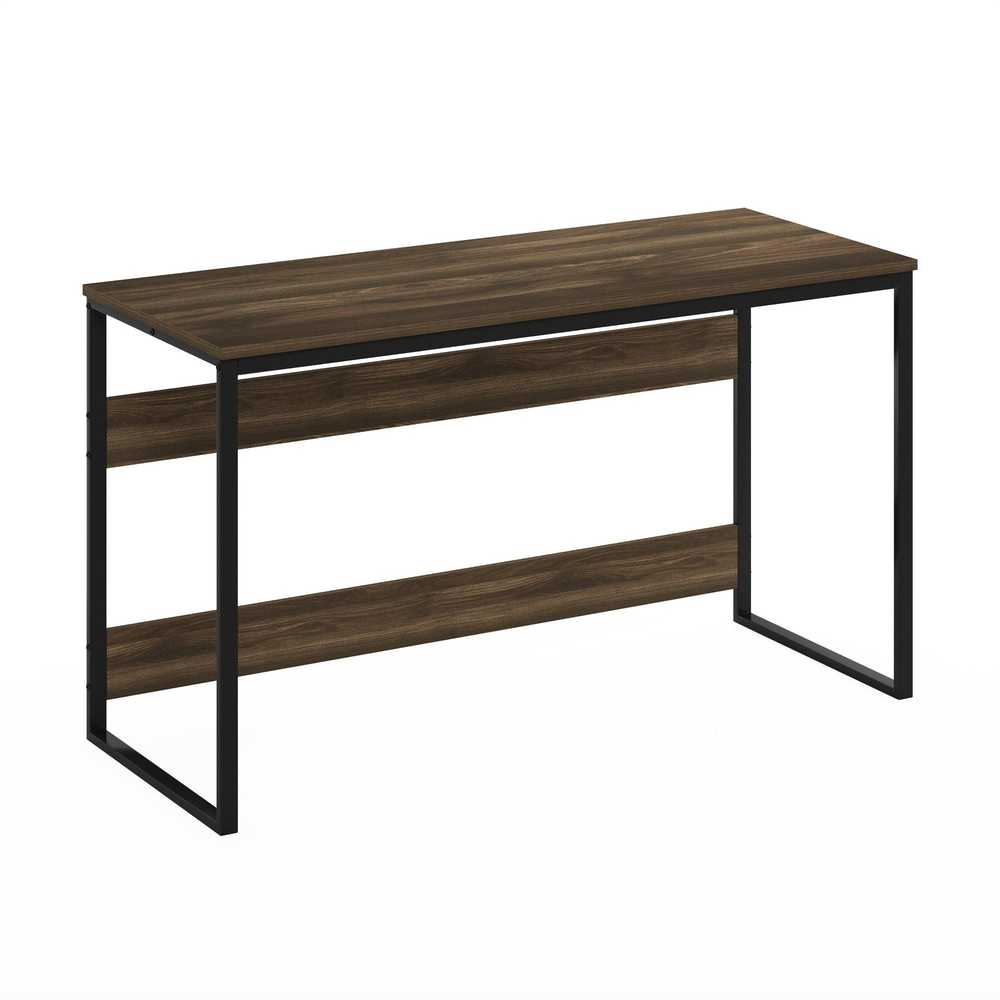 Columbia Walnut and Metal 52'' Wide Modern Study Desk