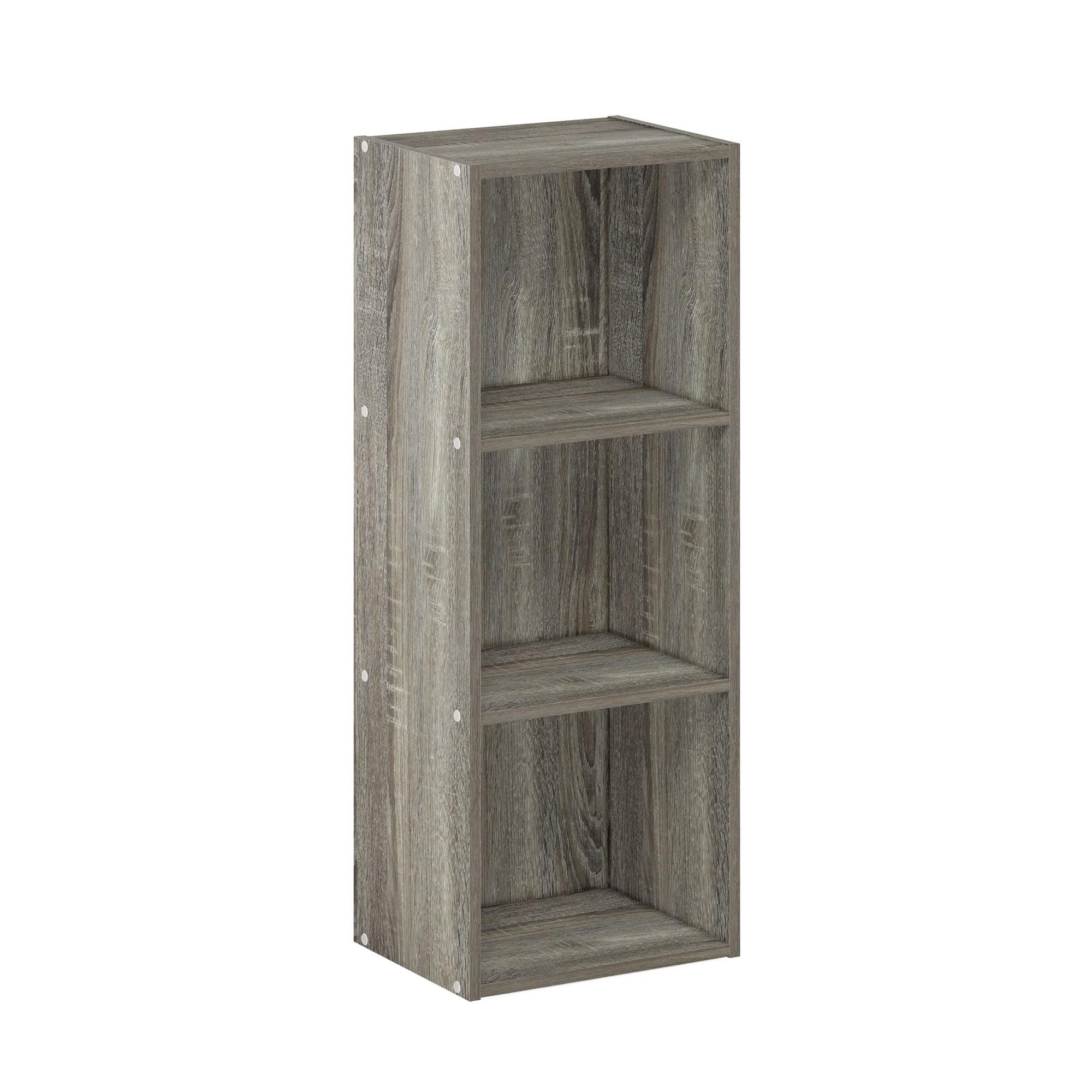 Furinno 3-Tier Easy Assembly Ultility Shelf Open Bookcase Dispaly Organizer,French Oak