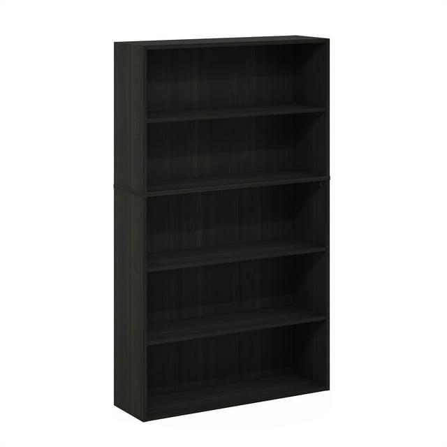 Furinno Pasir 5-Tier Open Shelf Bookcase, Bookshelf, 31.5 Inch Wide, Espresso