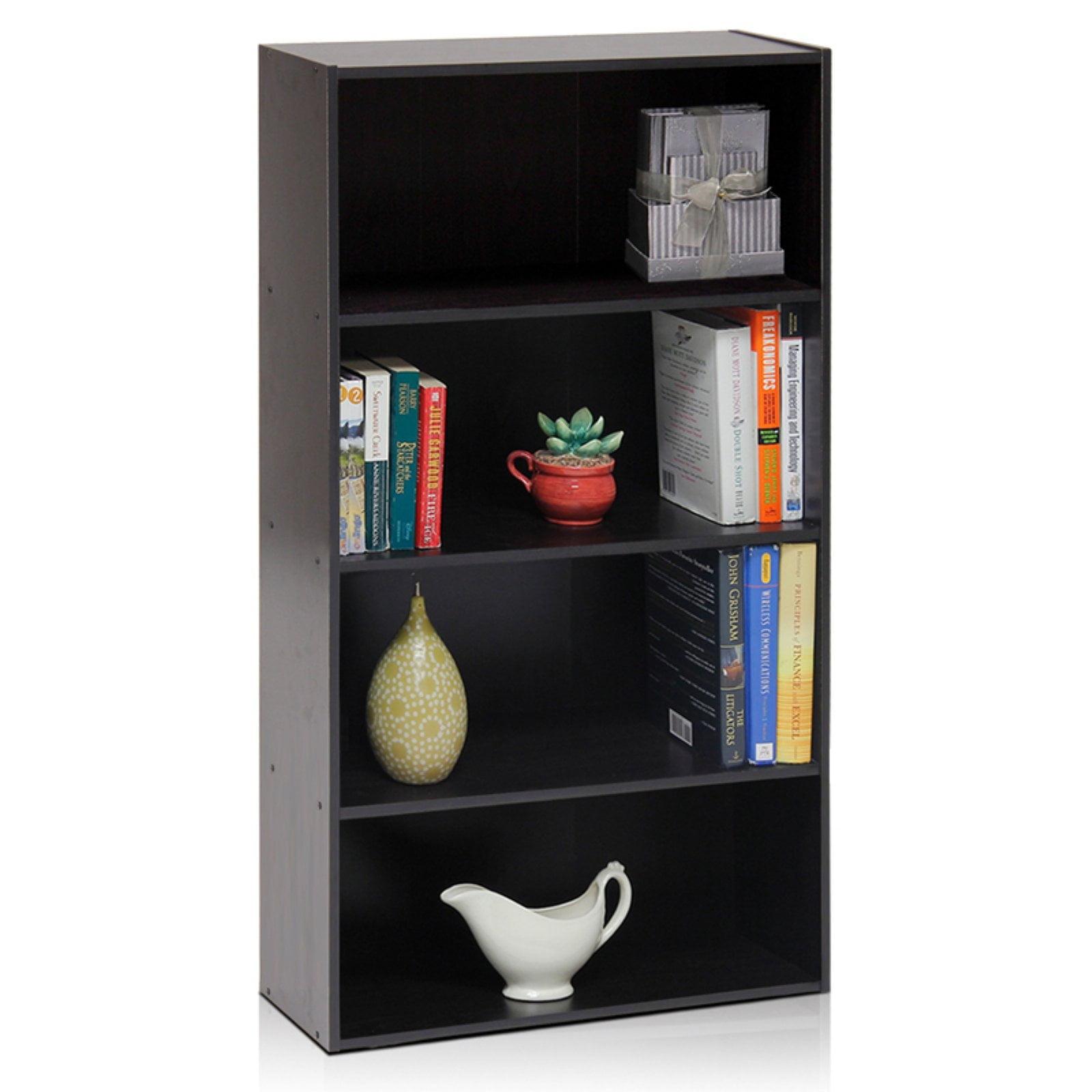 Espresso 4-Tier Engineered Wood Bookcase