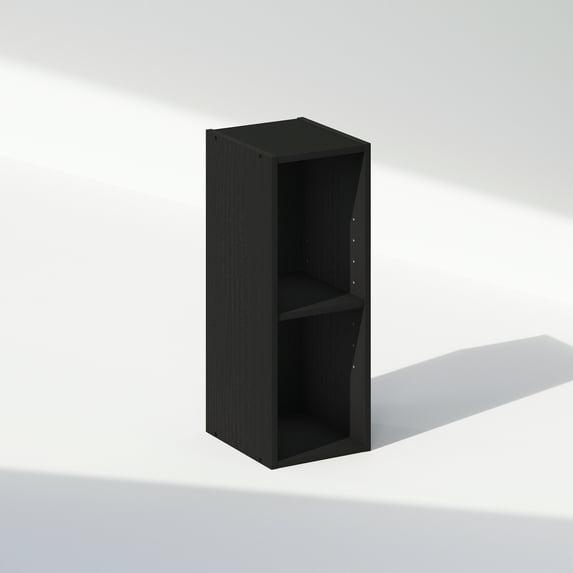 Furinno Reed 2-Tier Multipurpose Clothing & Closet Storage Organizer Shelf, 8-Inch Width, Blackwood