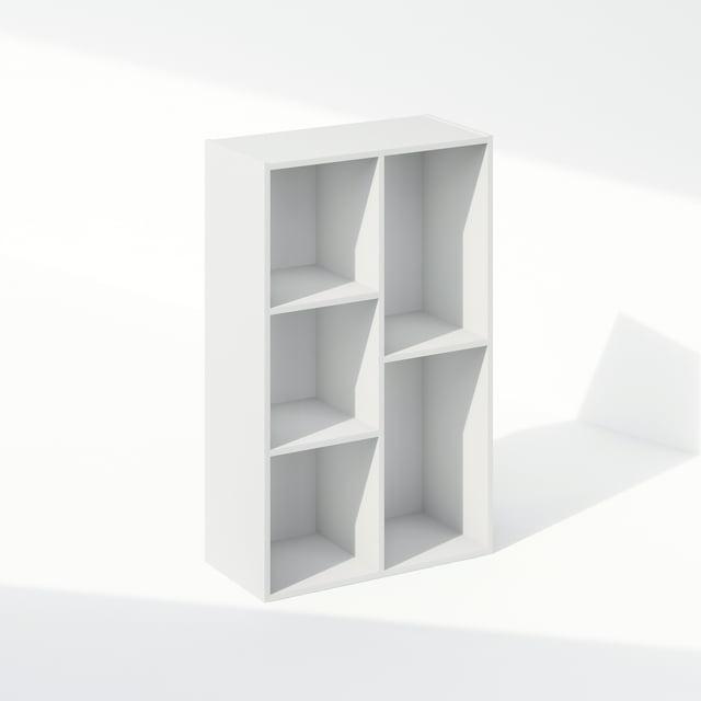KINOFO 5-Cube Open Shelf Clothing & Closet Storage Organization, White