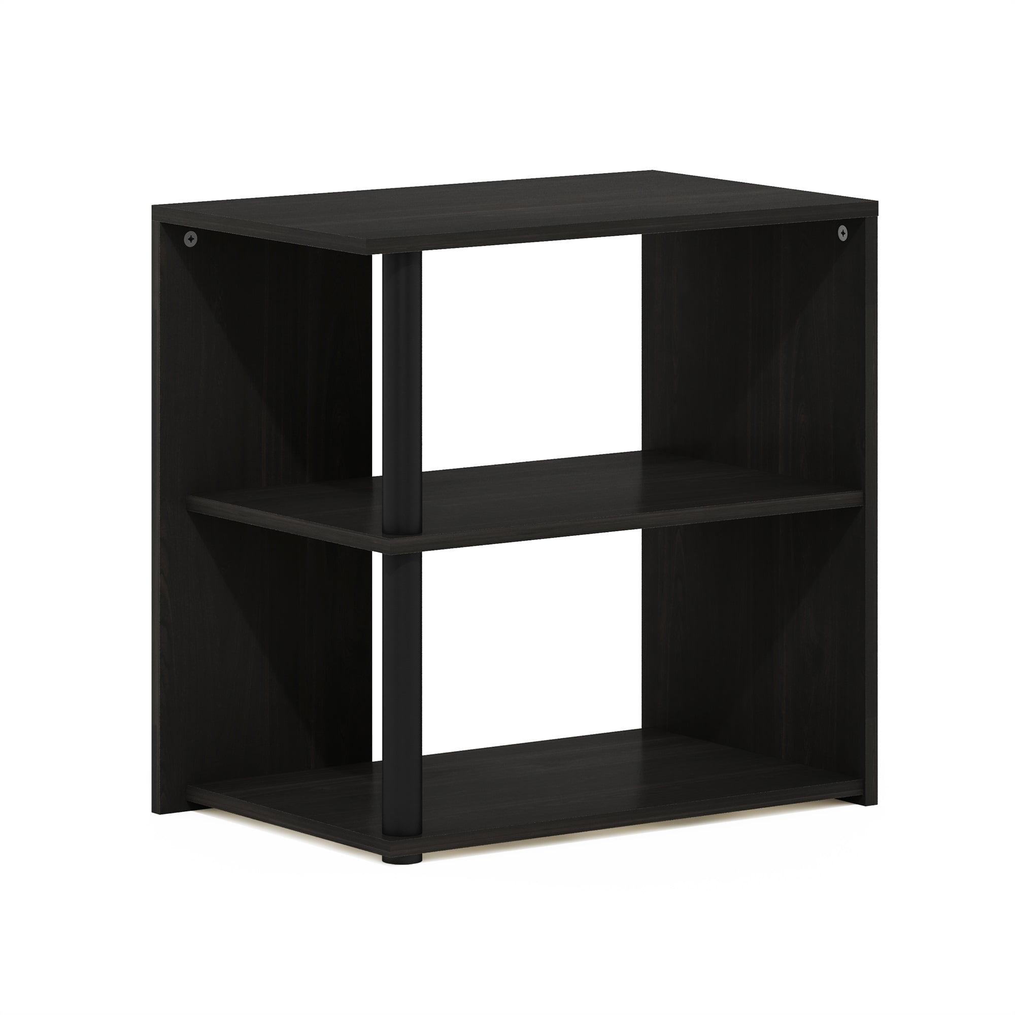 Espresso Black 2-Tier Laminated End Table