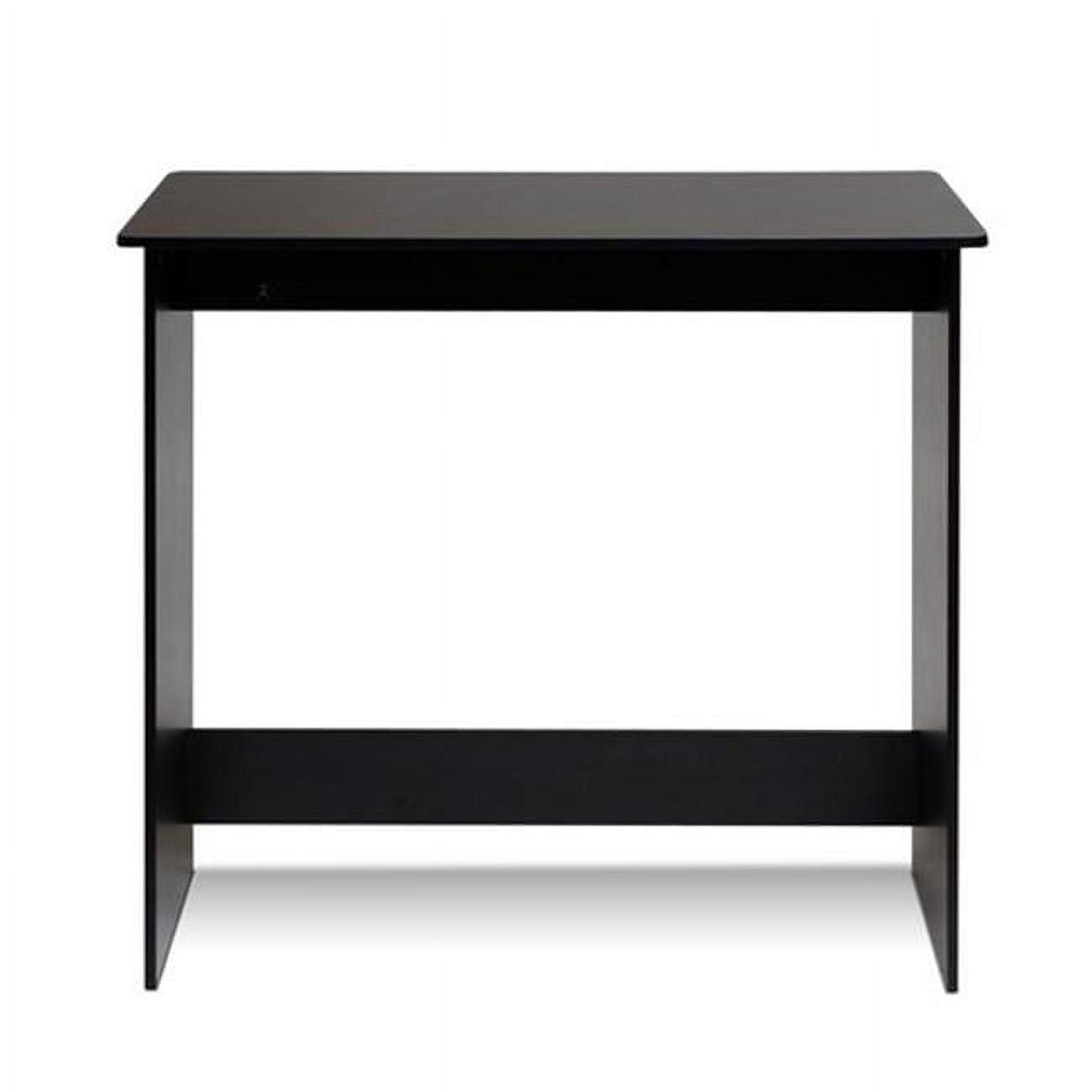 Espresso Wood Rectangular Study Table with Safe Round Edges