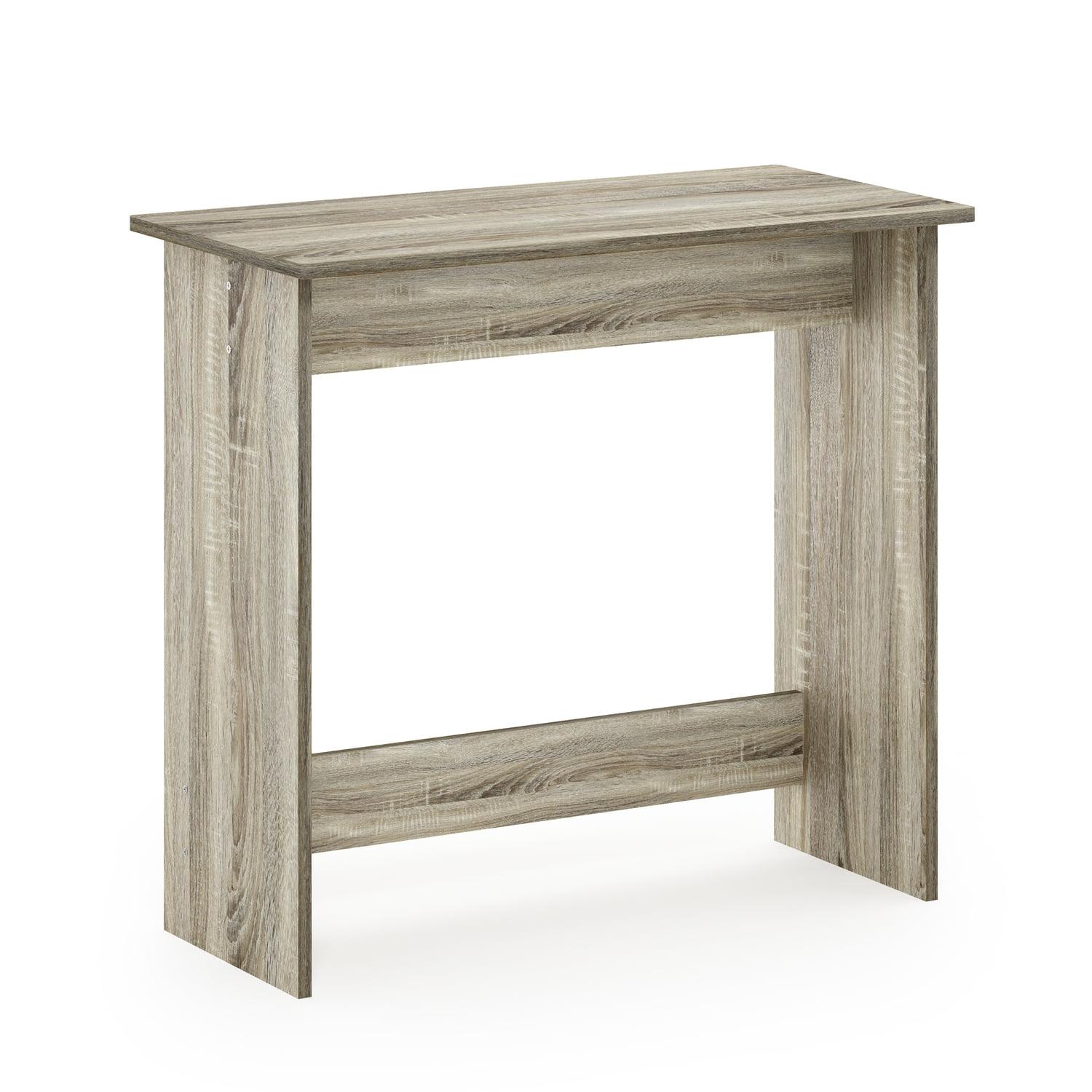 Gray Oak Rectangular Wood Computer Desk