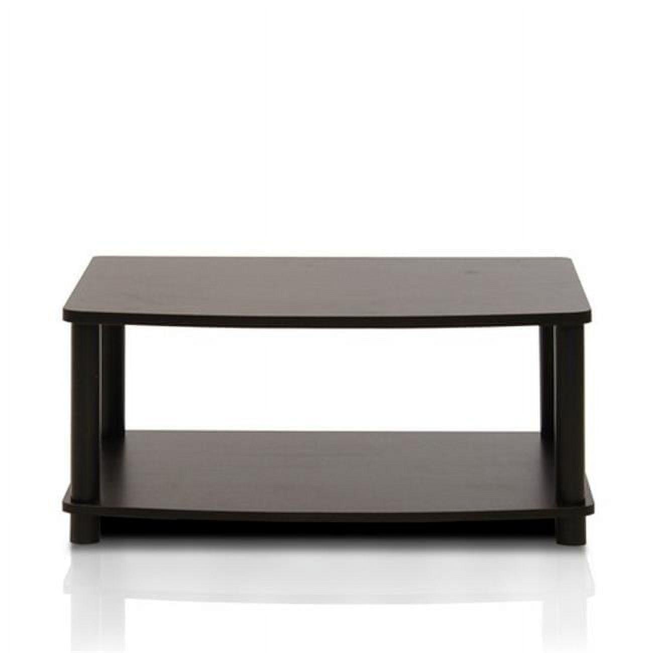 Furinno Turn-N-Tube 2-Tier Elevated TV Stands, Espresso/Black