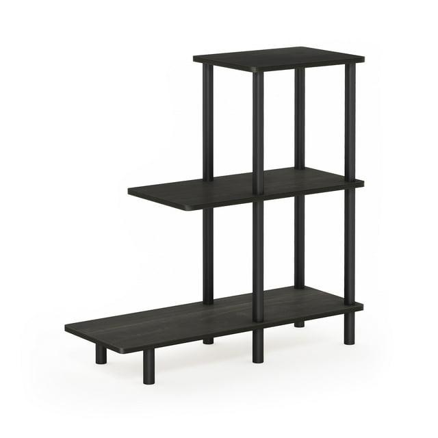 18127EX-BK Turn-N-Tube 3-Tier Sofa Side Table, Espresso & Black - 31.5 x 25.63 x 11.61 in.