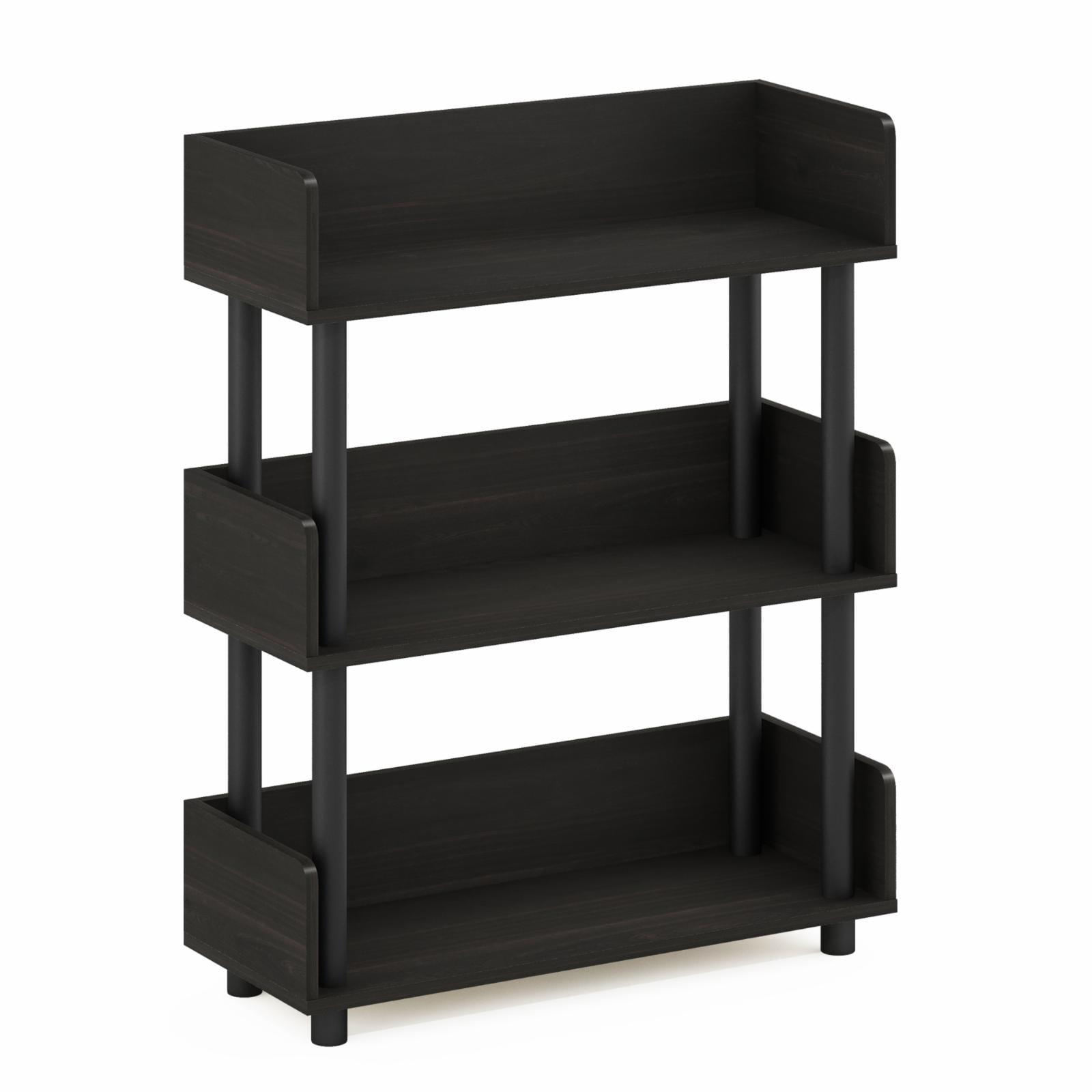 Furinno Turn-N-Tube 3-Tier Toolless Freestanding Multipurposes Display Rack, Espresso