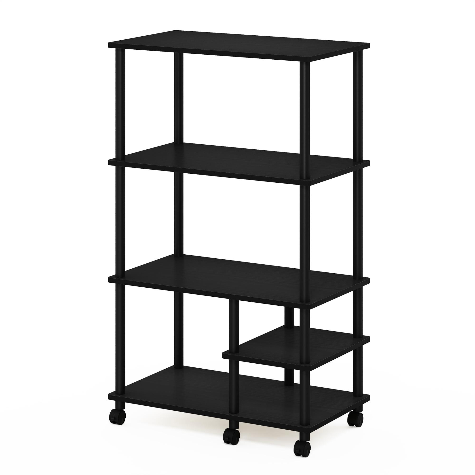 Americano Black 5-Shelf PVC and Manufactured Wood Storage Unit