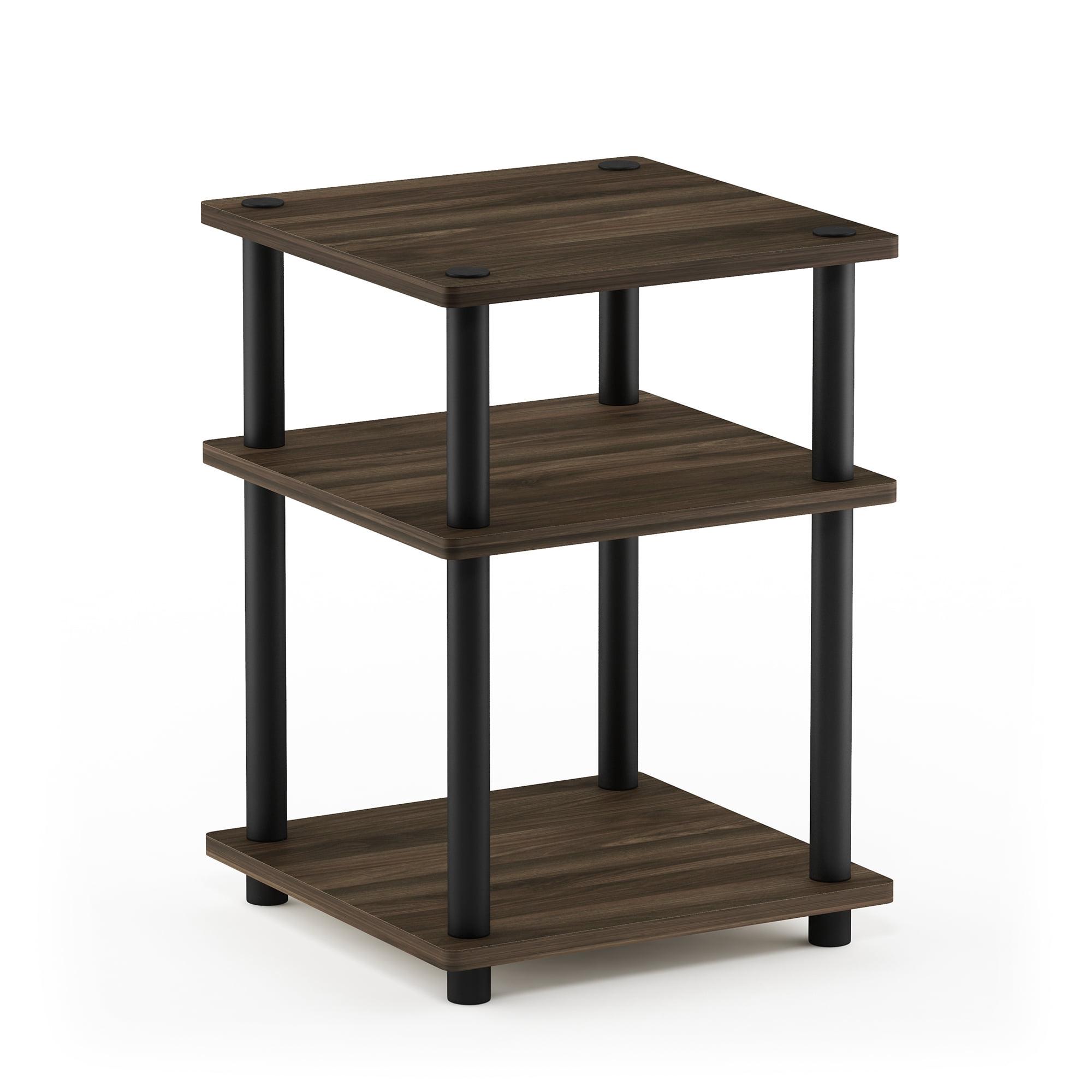 Columbia Walnut & Black Easy-Assembly Multipurpose Shelf