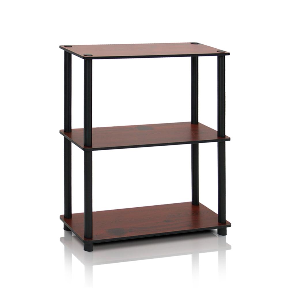 Furinno 3-Tier Industrial Bookcase Compact Bookshlef Multipurpose Open Storage Shelf Display Rack