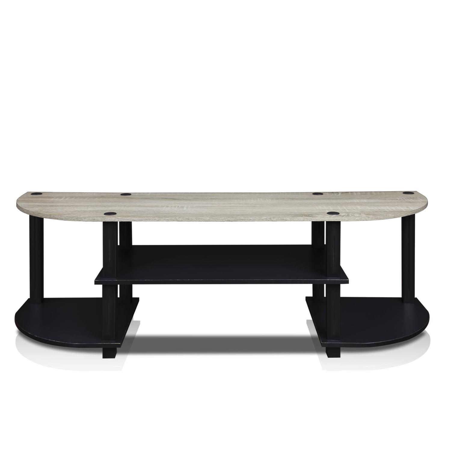 Turn-S-Tube Wide TV Entertainment Center, Oak Grey/Black