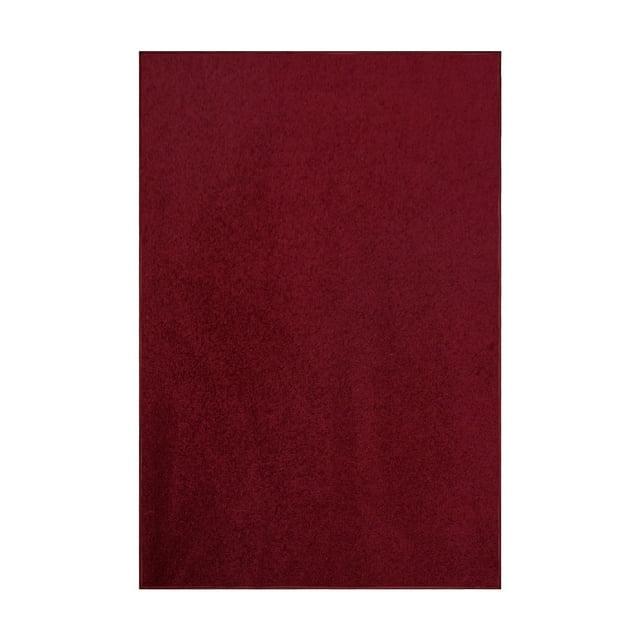 Latitude Run® Furnish My Place Modern Plush Pet and Kids Friendly Solid Color Burgundy Area Rugs, Stain & Fade Resistance, Made in USA, Perfect for Living Room, Dining Room, Bedroom, Playroom and Kidsroom, Event, Wedding Rug