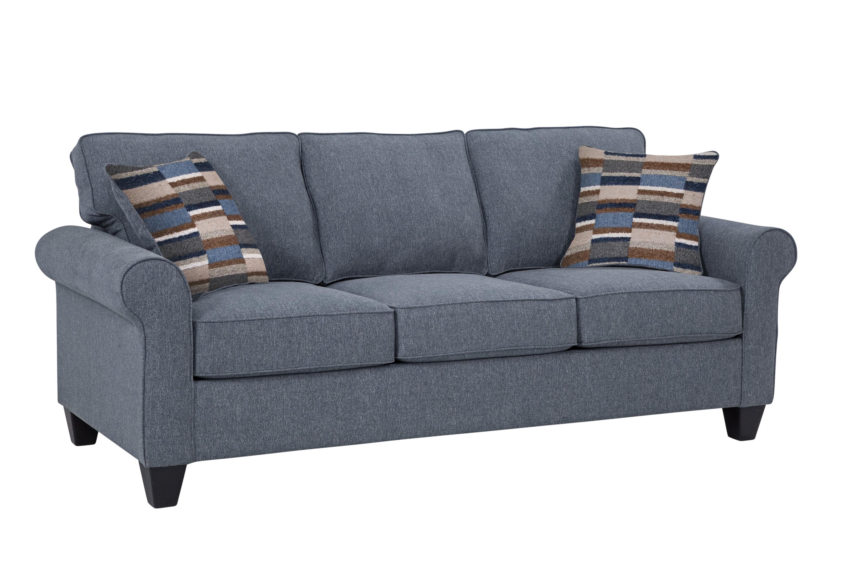 Furniture Classics Eureka Rolled Arm Sofa with Two Pillows