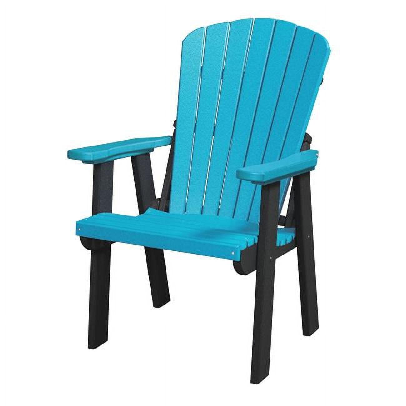 Aruba Blue & Black Amish-Made Adirondack Chair with Stainless Steel Hardware