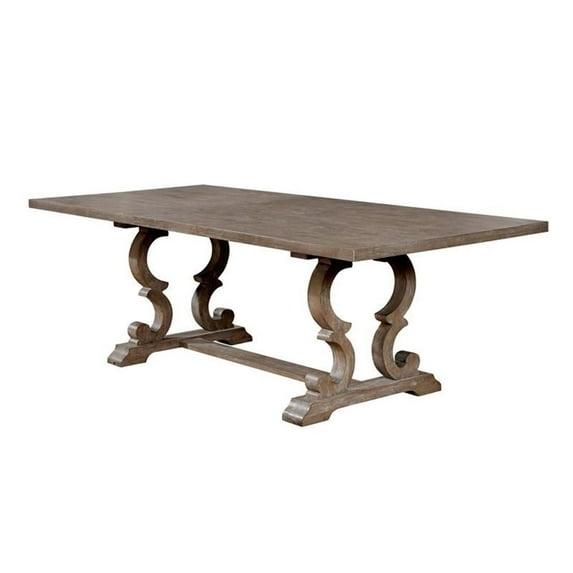 Furniture of America Aggate Dining Table in Natural Tone