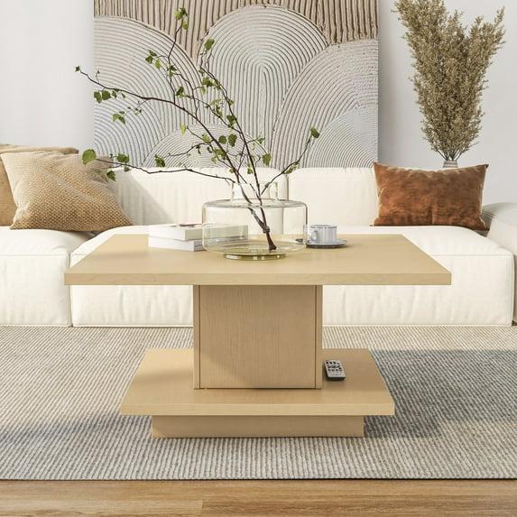24/7 Shop At Home Traci 31" Contemporary Coffee Table: Pedestal Base, Modern Living Room