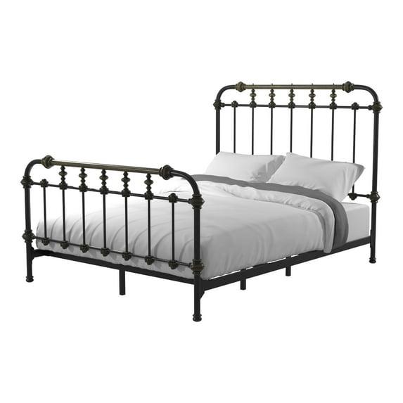 Furniture of America Cecil Transitional Metal Full Spindle Bed in Antique Black