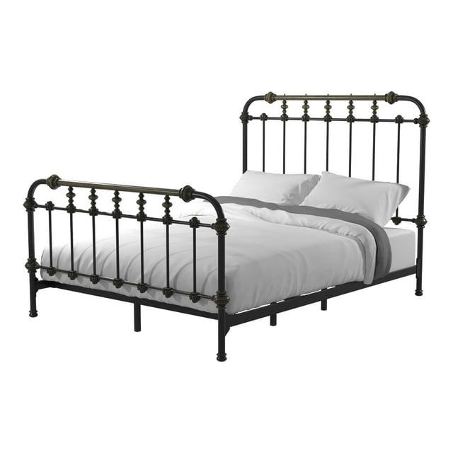 Furniture of America Cecil Transitional Metal Full Spindle Bed in Antique Black