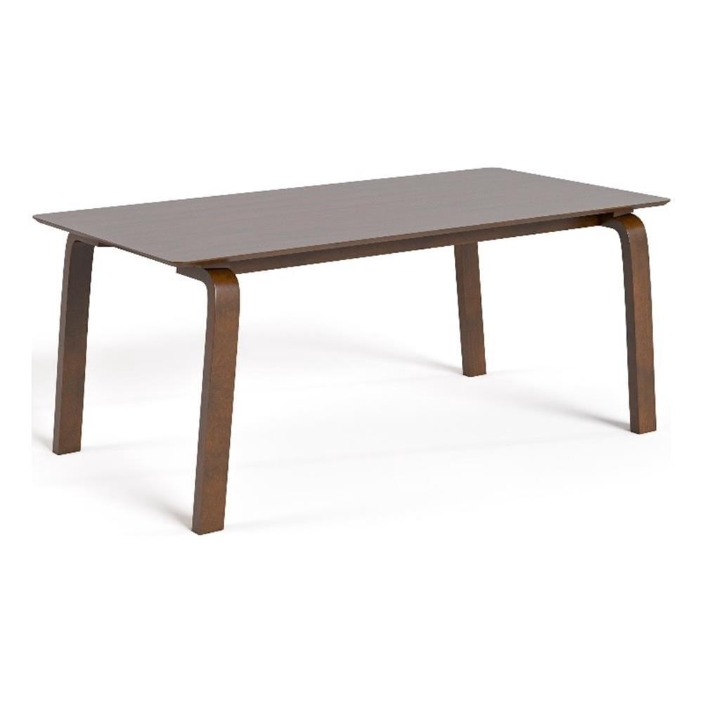 HOMES: Inside + Out 71" Forest Wisp Mid-Century Modern Rectangle Dining Table Seats 6 Walnut