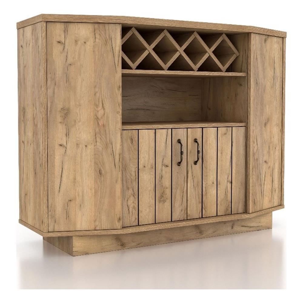 Furniture of America Glanz 47"W Wood Multi-Storage Buffet in Light Oak