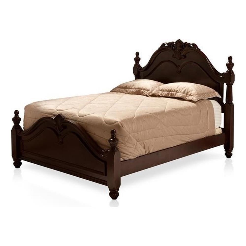 Ruben Traditional Cherry Wood Queen Poster Bed