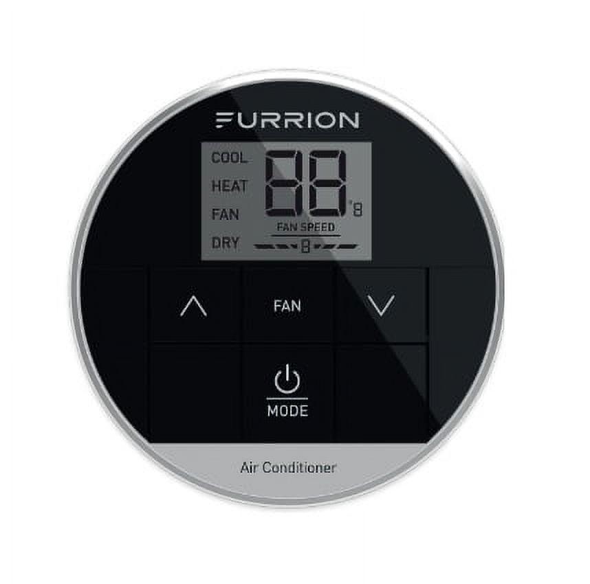 Black Programmable Digital Single-Zone RV Thermostat with Backlit Display