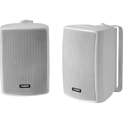 Seaside Serenity 4" Polypropylene Outdoor RV Speakers, White Pair
