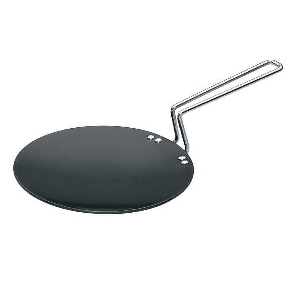 Hawkins Futura Hard Anodized Concave Tava Griddle with Steel Handle: Gas Compatible, Aluminum Surface, Hand Wash