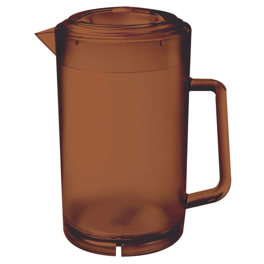 Amber BPA-Free Shatterproof Plastic Pitcher with Lid, 2 Quart