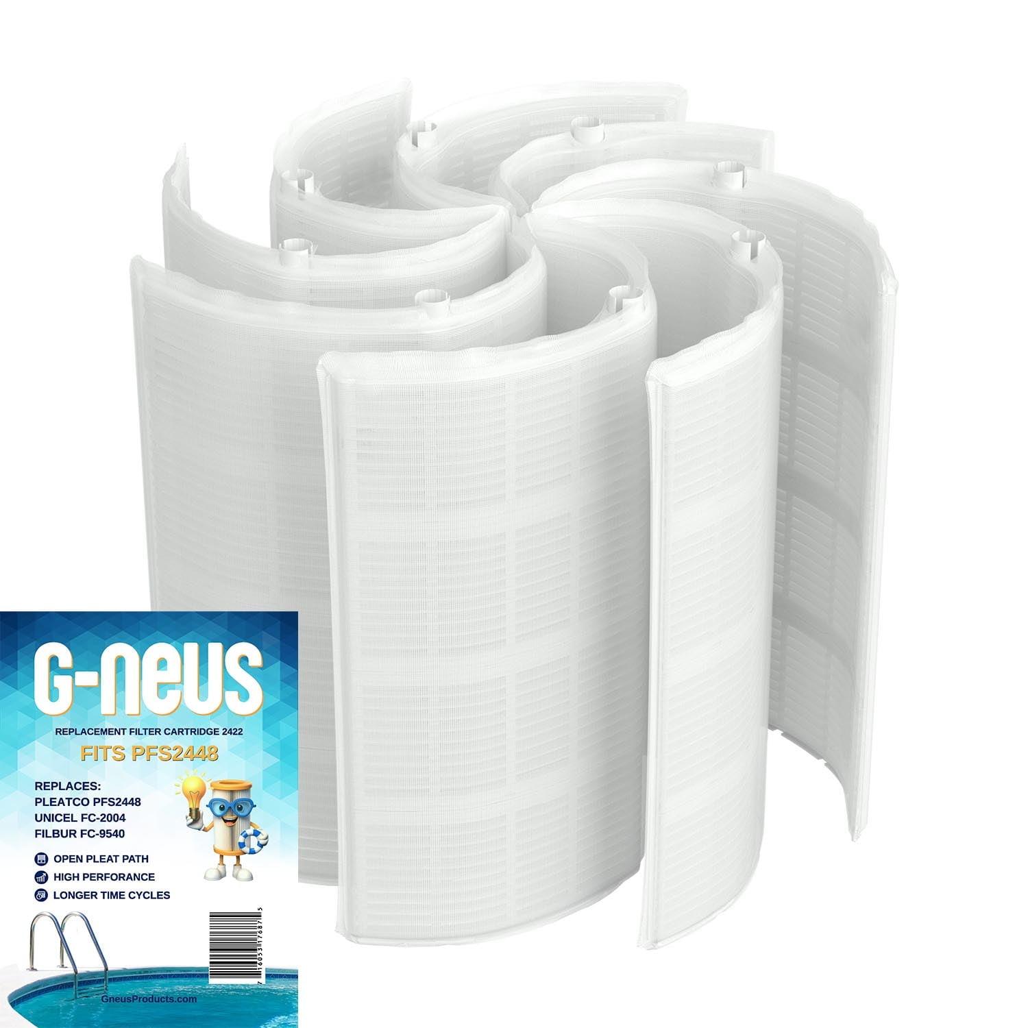 G-NEUS Pool & Spa Filter | Replaces Unicel FS-2004, Filbur FC-9540, Pleatco PFS2448 | 48 Sq Ft Coverage | High Performance Replacement Filter Grid, 1 Pack