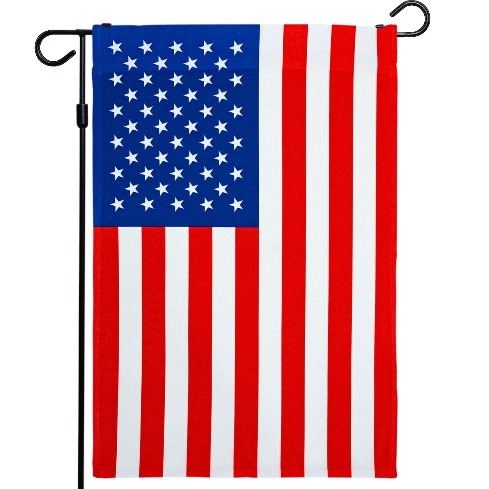 Patriotic Red White and Blue Polyester Garden Flag