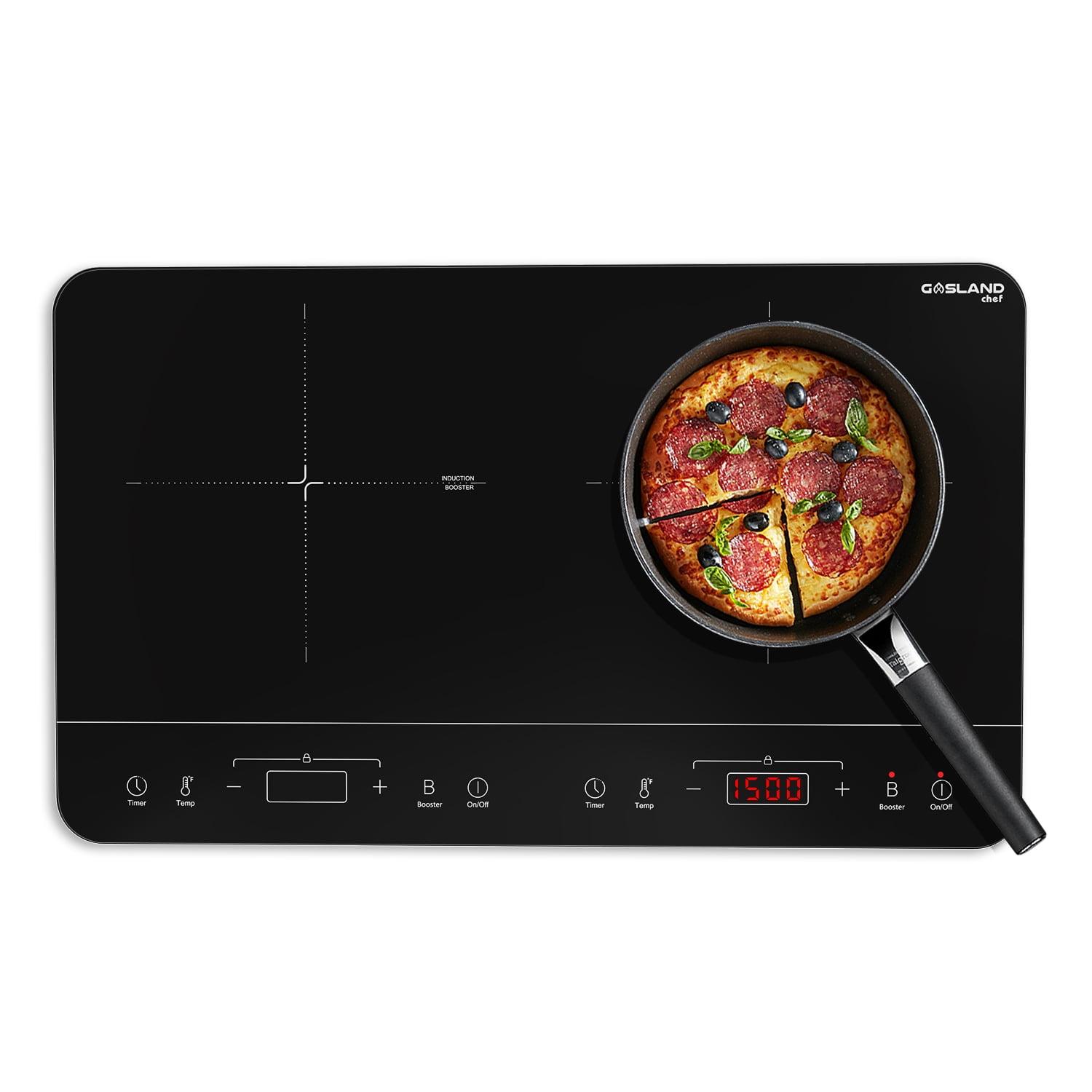 24-Inch Black Electric Induction Cooktop with Dual Burners