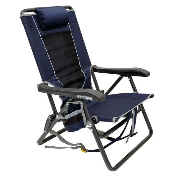GCI Outdoor Backpack Event Chair Lightweight Low Profile Reclining Chair, Indigo
