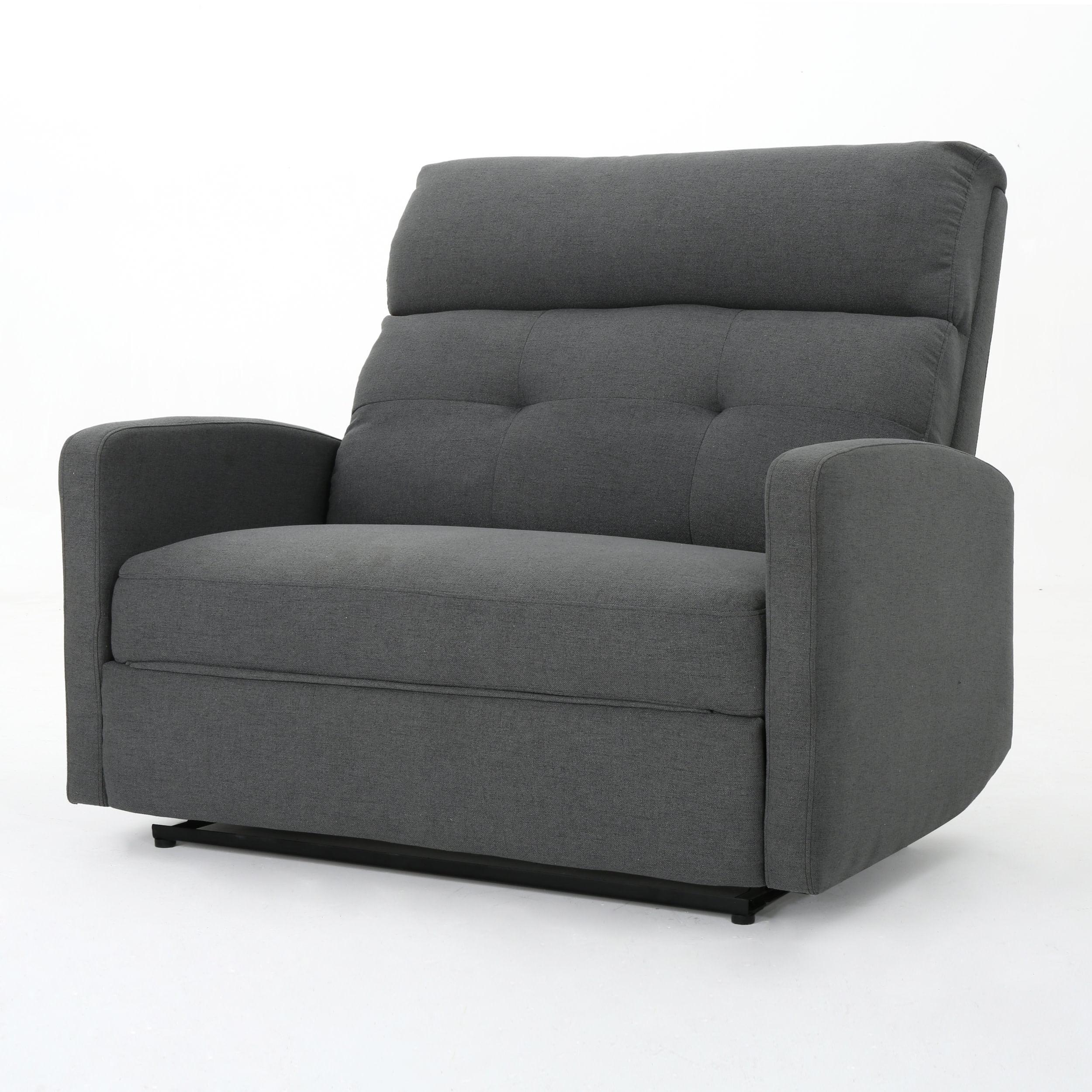 Halima 2-Seater Recliner - Charcoal - Christopher Knight Home: Precision Mechanism, Polyester Upholstery