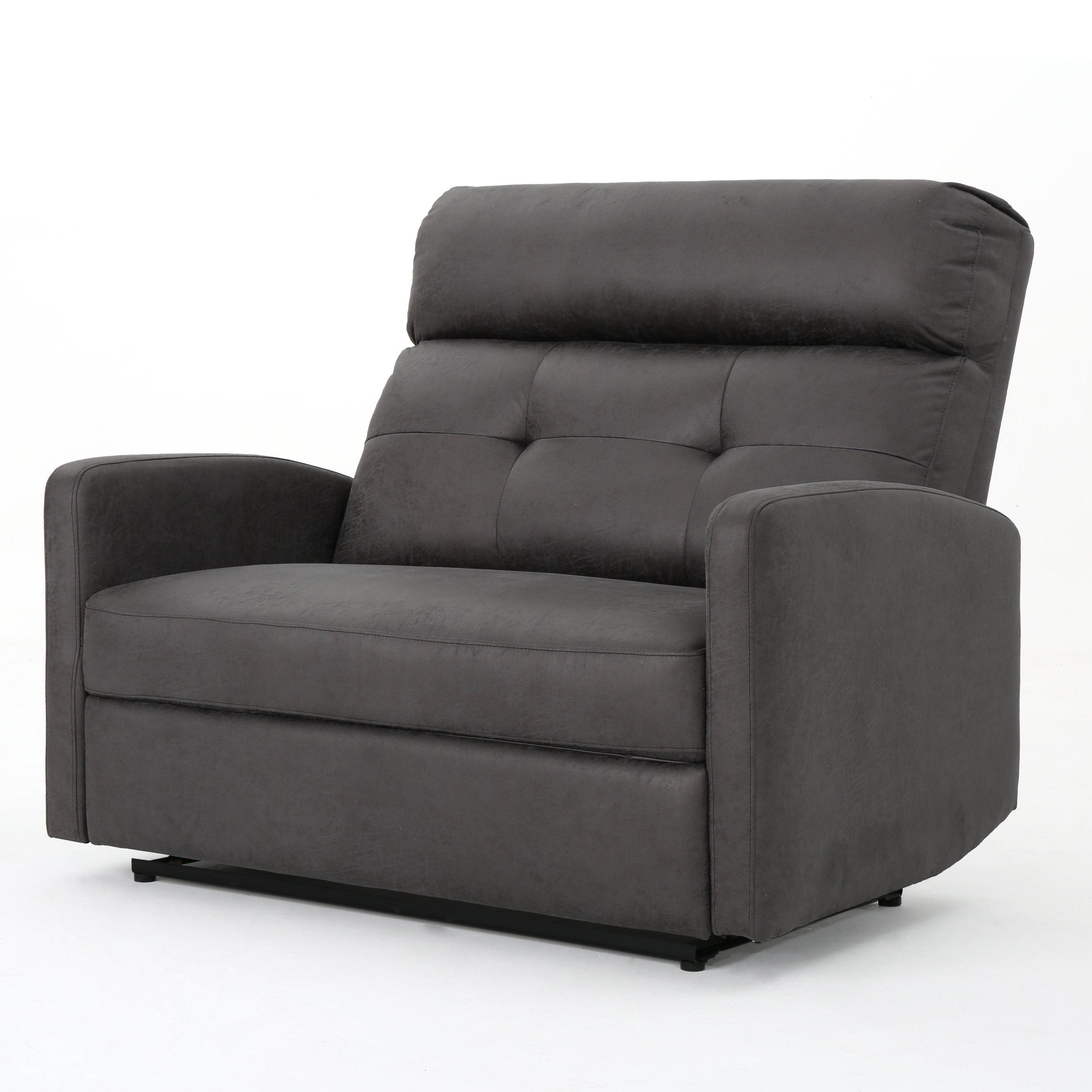 Halima 2-Seater Recliner - Slate - Christopher Knight Home: Upholstered Polyester, Hardwood Frame, 500lb Capacity